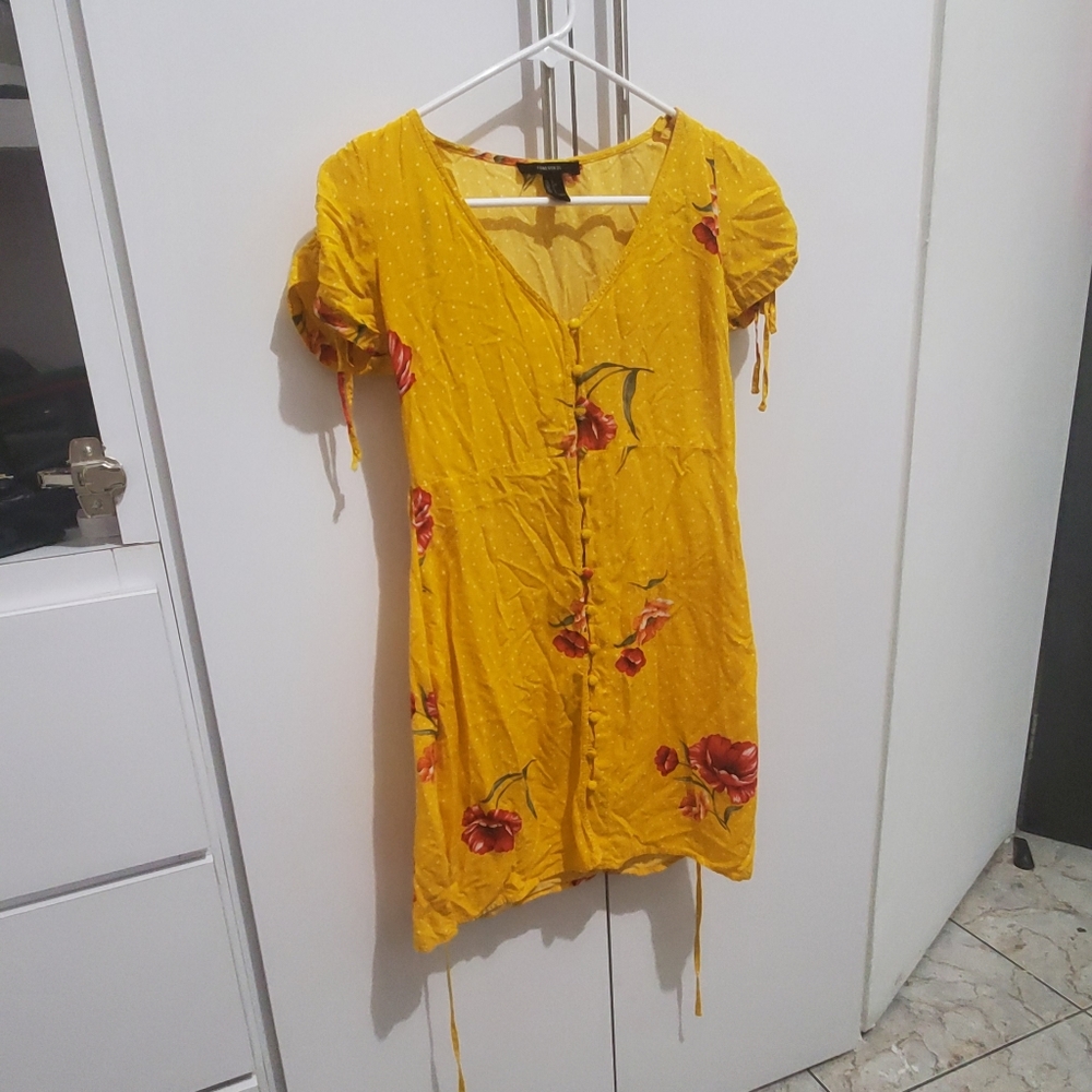 Yellow Flower patterned dress